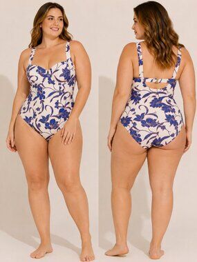 Cupshe Force of Nature Slim Sculpt Swimsuit Floral XL NWT
